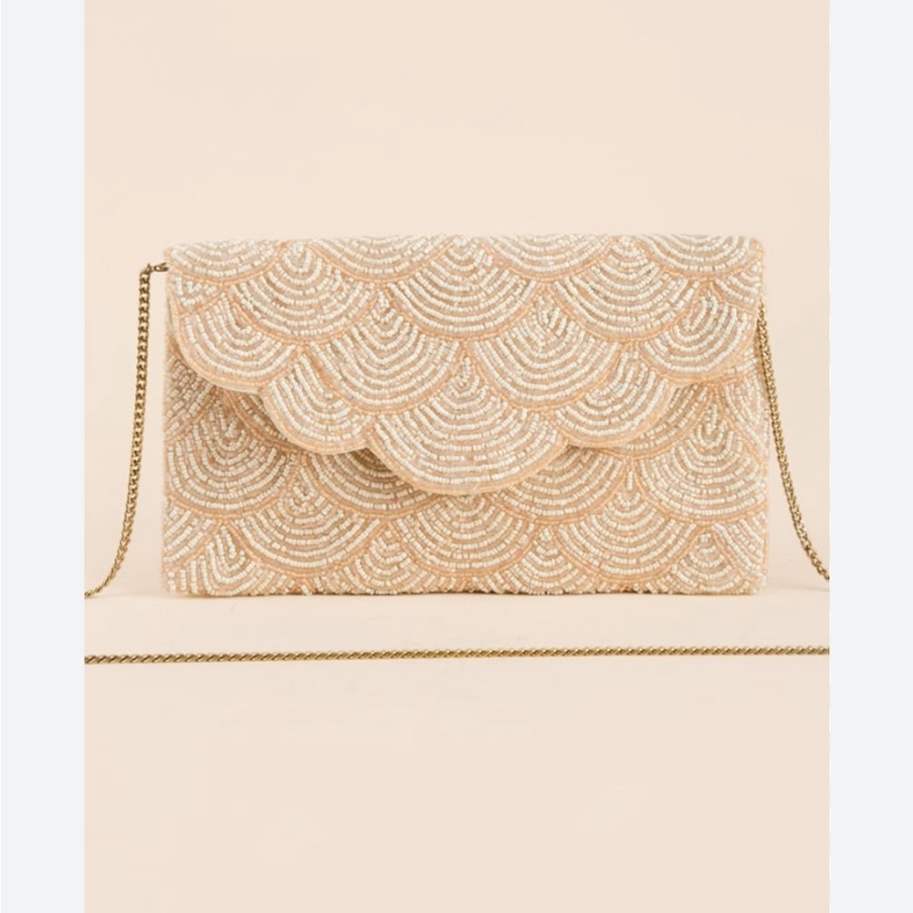 Francesca’s beaded clutch bag